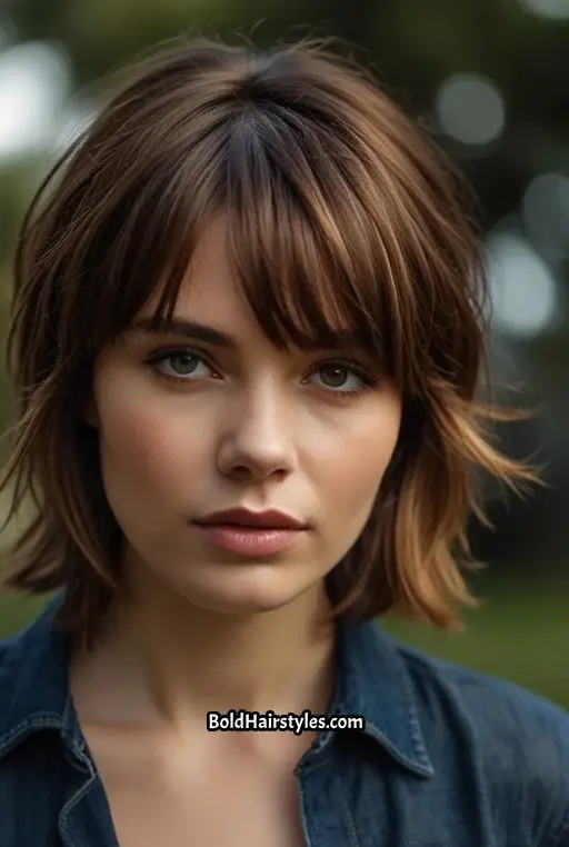 19. Shag with a Layered Fringe and Soft Waves