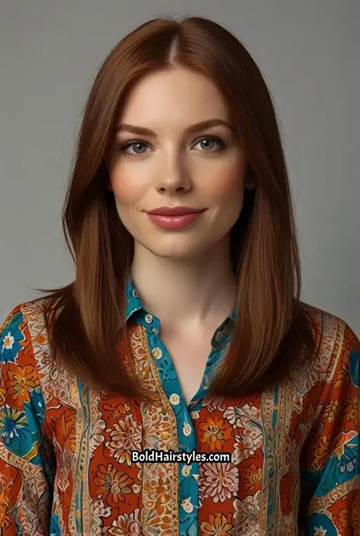 19. Straight Hair with Flicked Ends