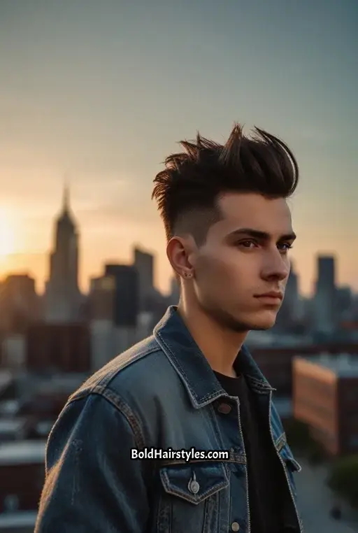 2. Textured Quiff with Skin Fade