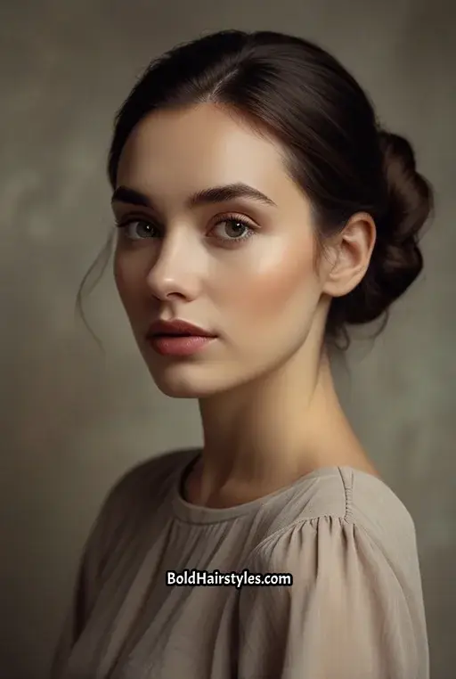 20. Soft Chignon with Loose Tendrils
