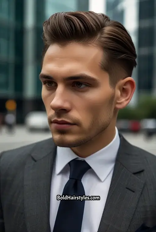 20. Undercut with Slick Side Part