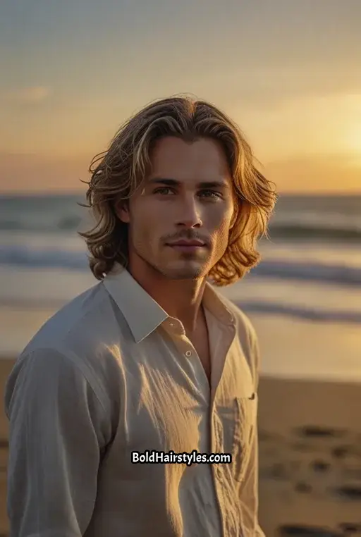 21. Long Wavy Hair with Highlights