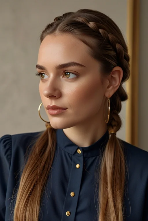 21. Low Bubble Braided Ponytail