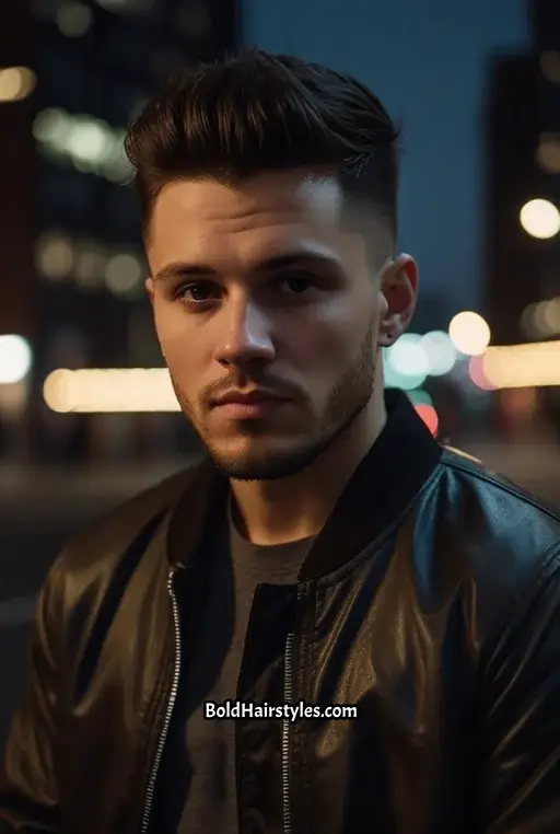 22. High Fade with Textured Top