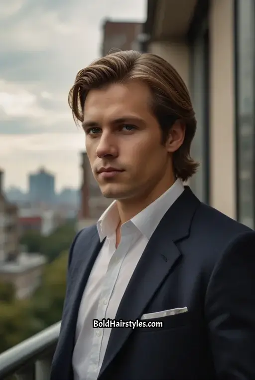 23. Classic Side Part with Volume
