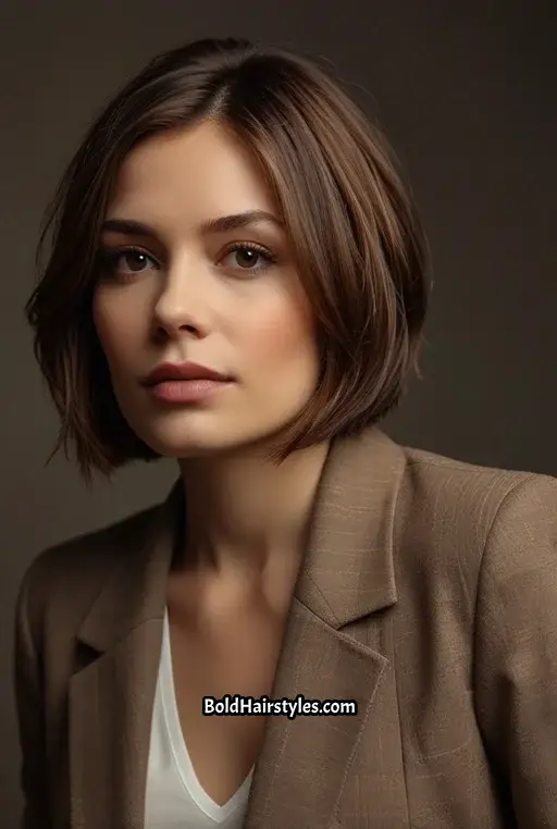 3. Chin-Length Textured Bob