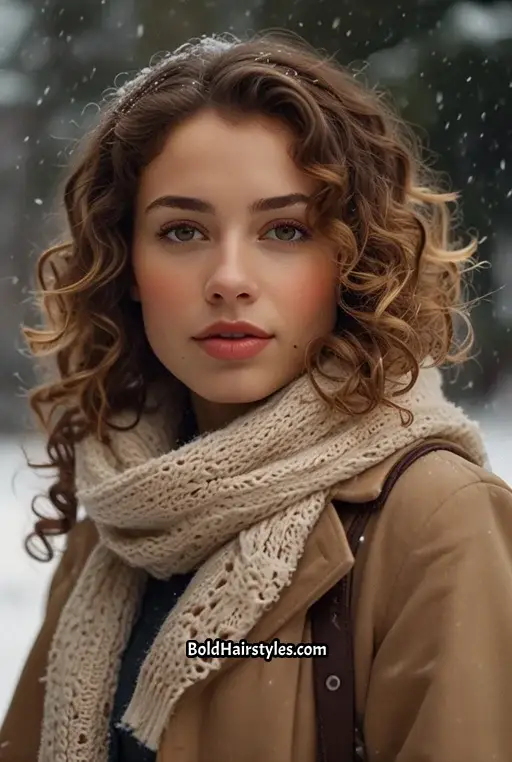 3. Shoulder-Length Curls with Subtle Highlights