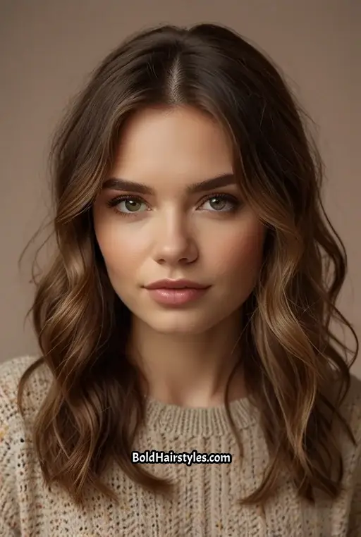 3. Wavy Shag with Soft Highlights