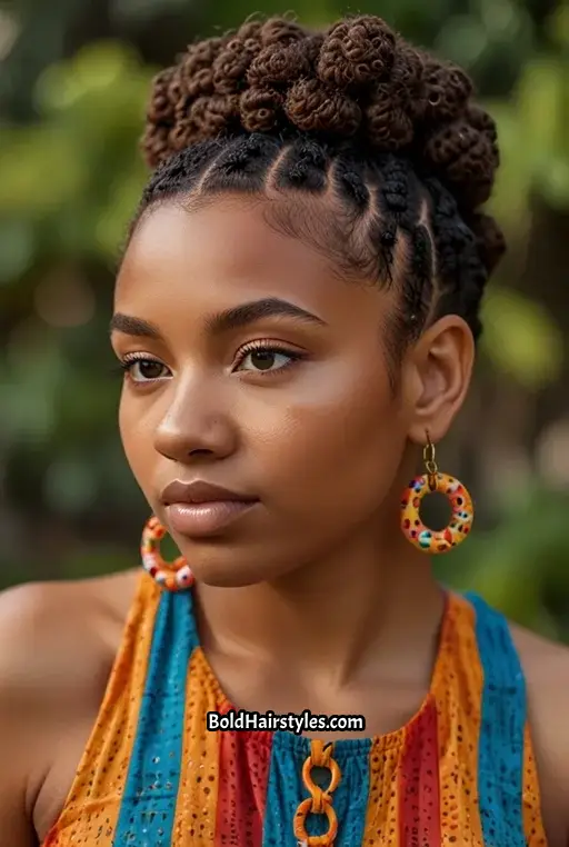 5. Bantu Knots on Natural Hair