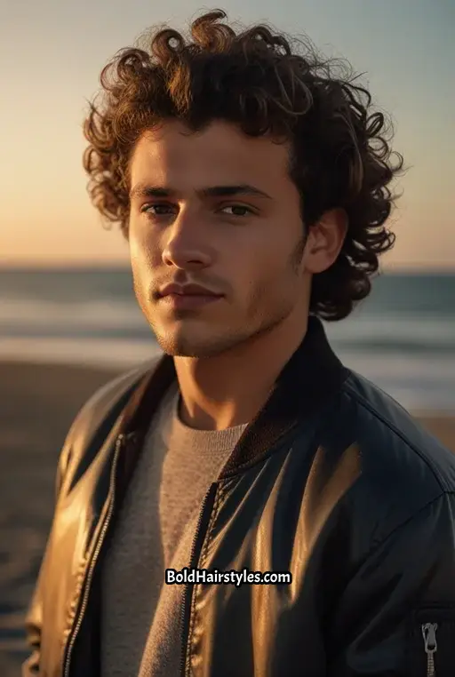 5. Curly Undercut with High Fade