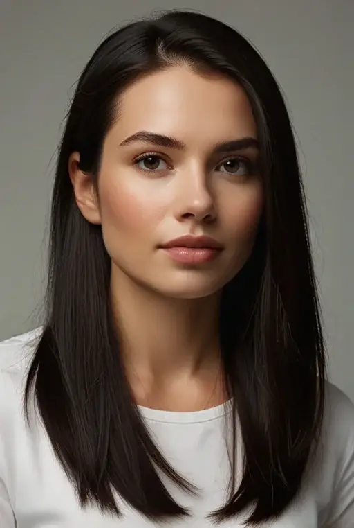 5. Sleek Straight Hair with Side Part