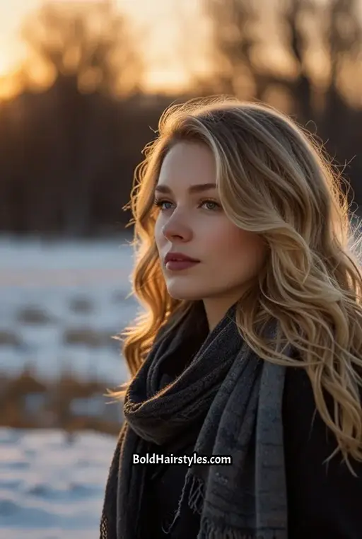 6. Long Loose Waves with Frosted Tips