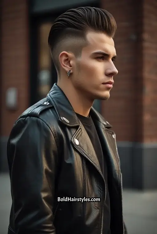 7. Pompadour Undercut with High Volume