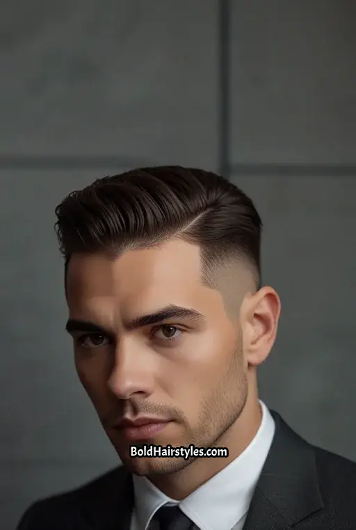 7. Sharp Crew Cut with Hard Part