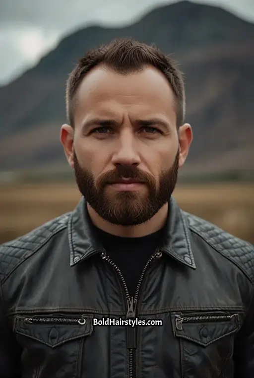 7. Short Crew Cut with Beard