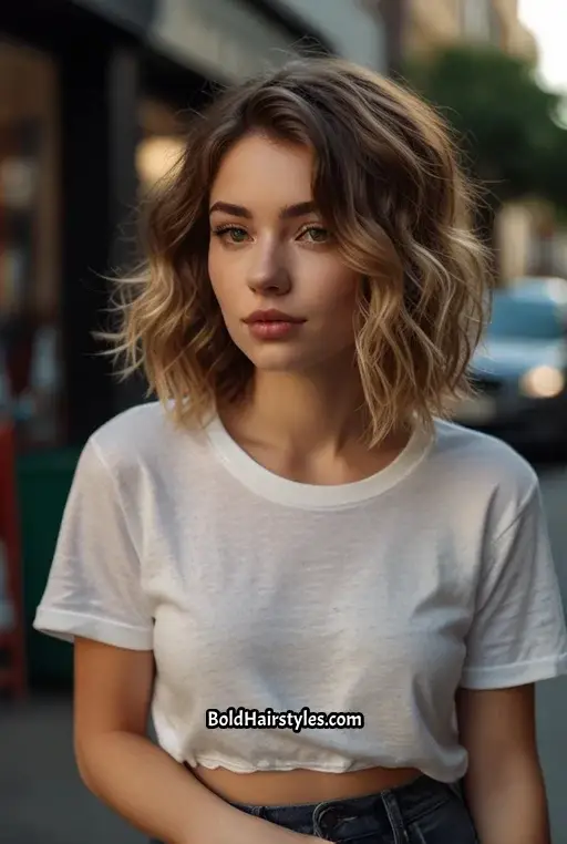 8. Shag with Curled Ends for Soft Volume