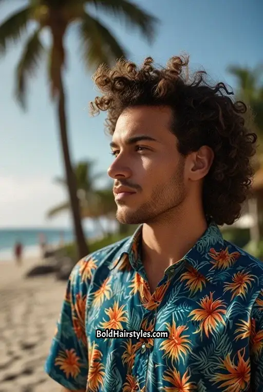 9. Medium Length Curls with Undercut