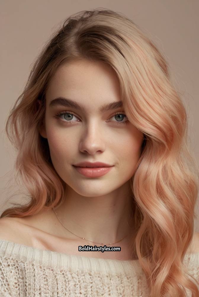 1. Soft Pastel Peach Waves