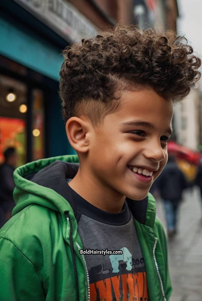 10. Taper Fade with Defined Curls