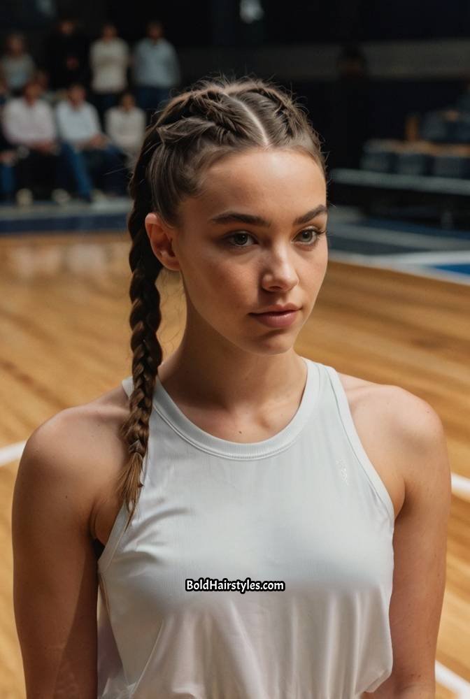 11. Braided Crown with a Low Bun
