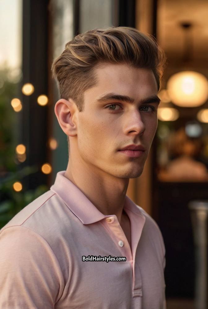 11. Short Side-Swept Hairstyle with Tapered Fade
