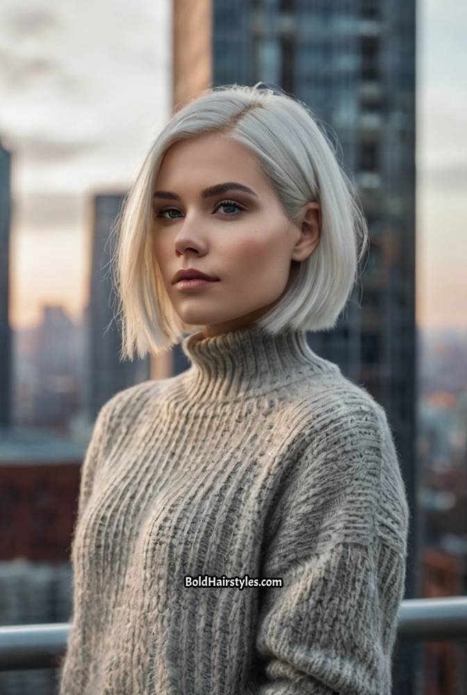 12. Ashy Platinum with Cool Tones