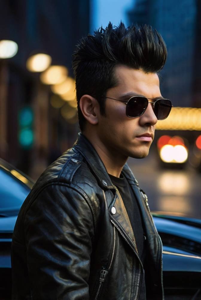 12. Faux Hawk with Tapered Sides