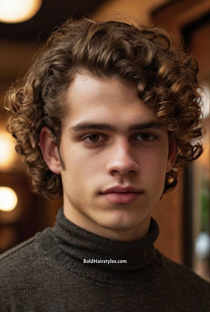 13. Curly Undercut with Volume