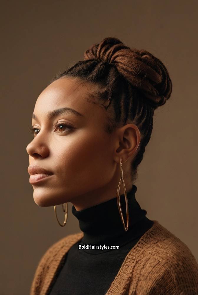 13. High Bun with Cascading Locs