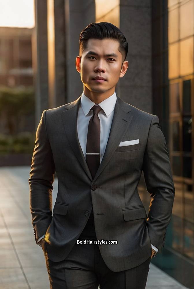 13. Low Fade with Side Part
