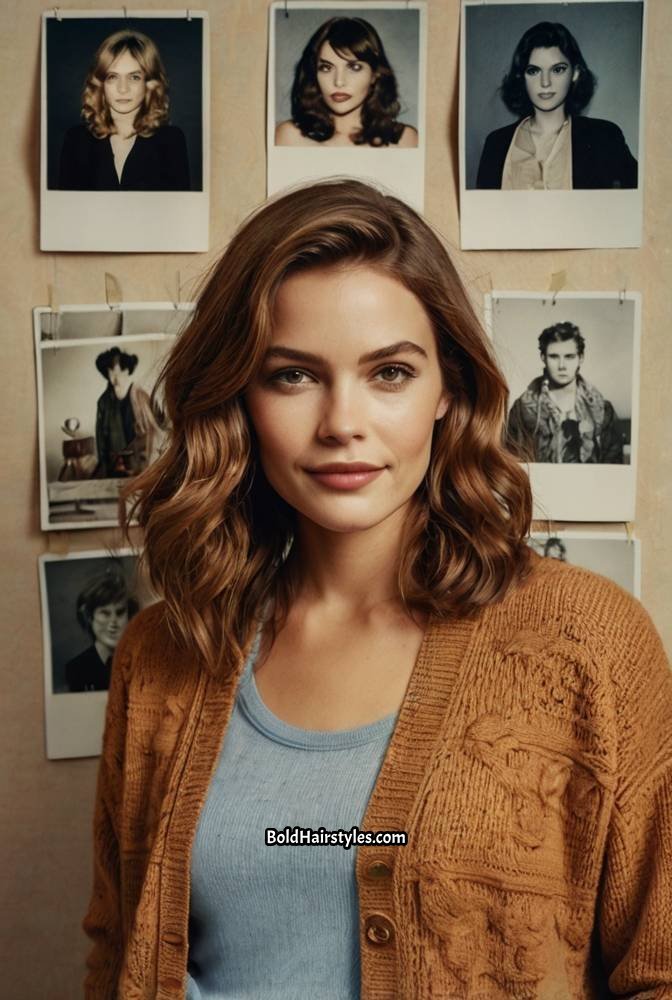 13. Zig-Zag Parted Hair with Loose Waves