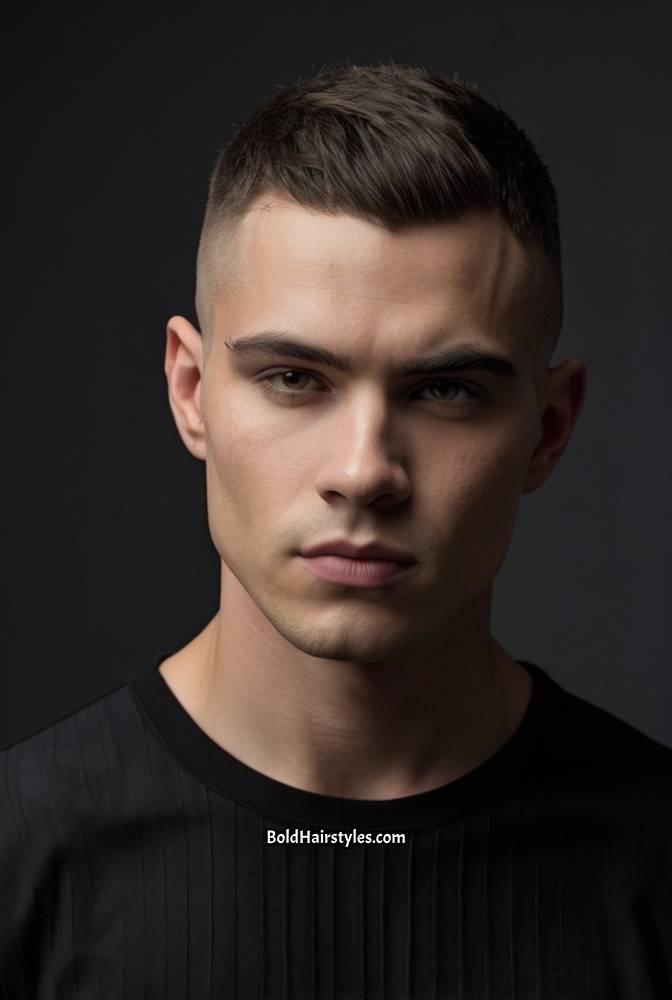 14. French Crop with Buzzed Sides