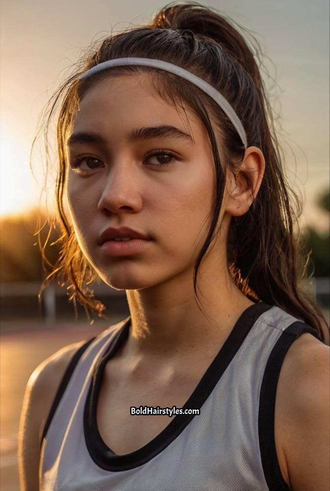 14. Half-Up High Ponytail for a Sporty Vibe