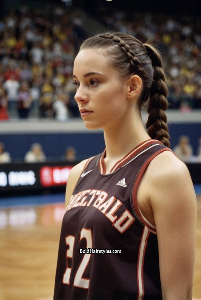 15. French Braid into a Low Ponytail
