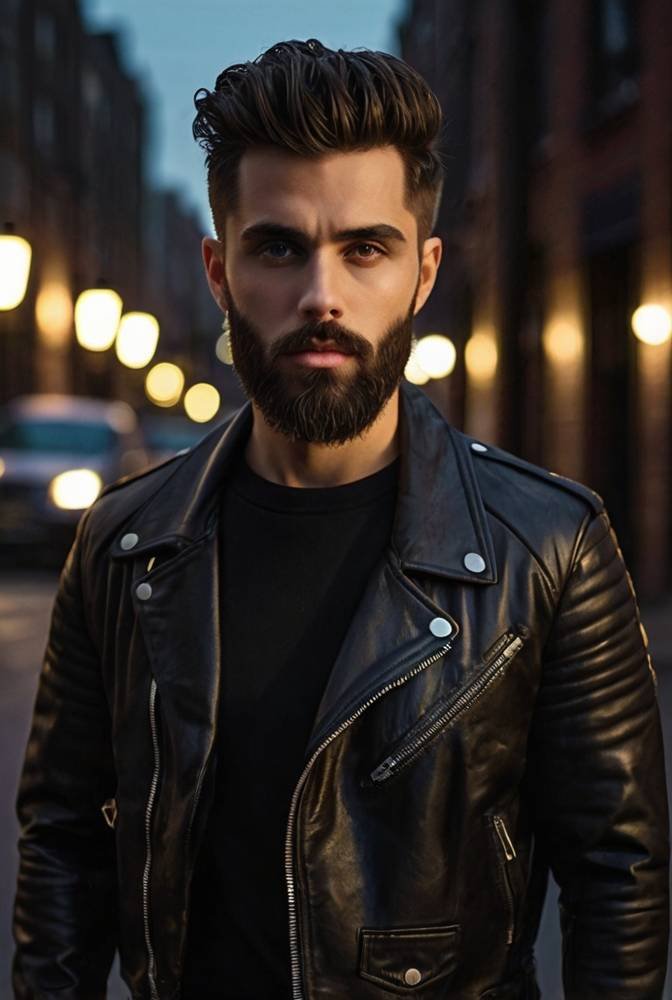 15. High-Contrast Textured Crop with Skin Taper