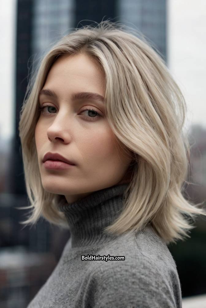 15. Light Ash Blonde with Shadow Roots