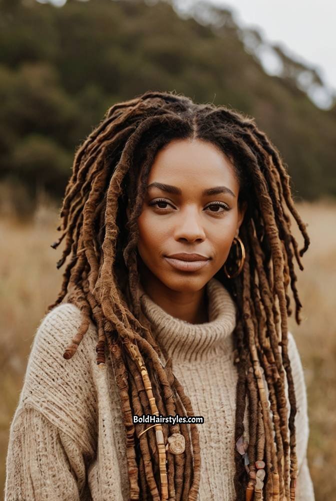 16. Bohemian Locs with Beaded Accents