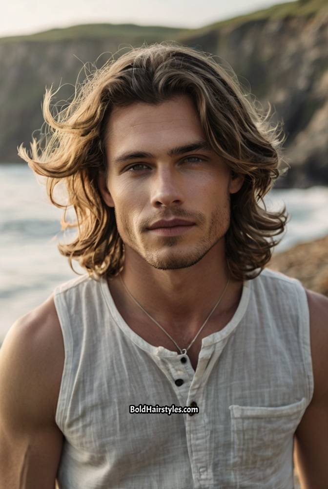 16. Long Flowing Hair with Natural Waves