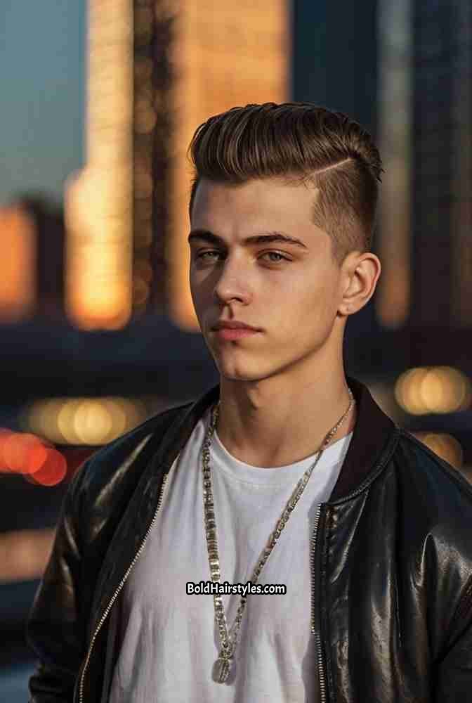 16. Tapered Crew Cut with Sharp Edges