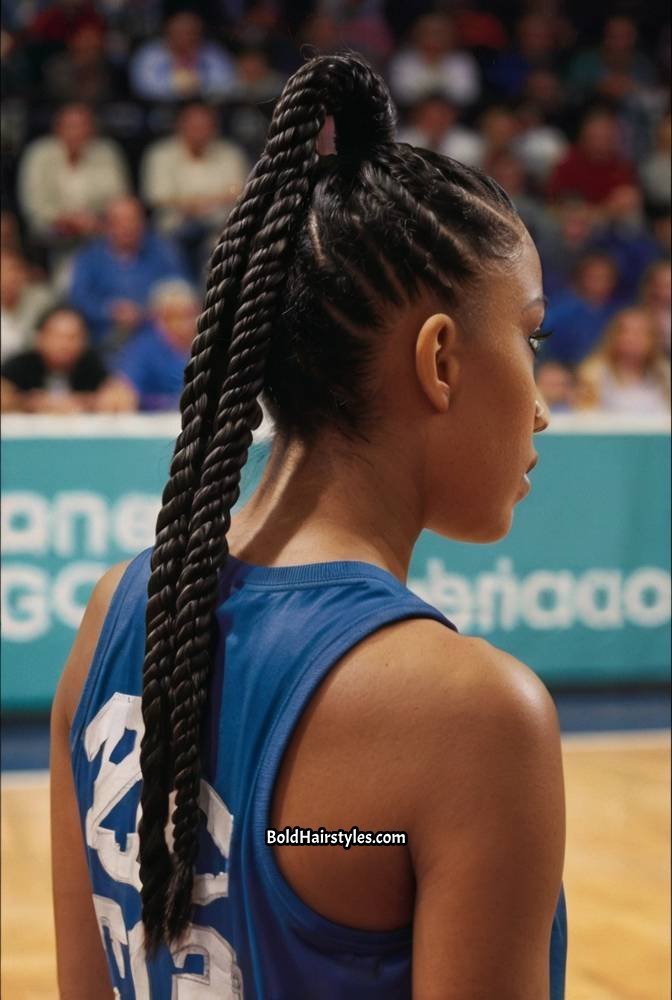 17. Rope Braid Ponytail for Maximum Hold