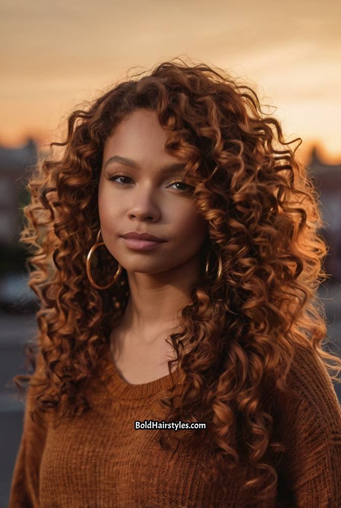 18. Rich Copper Curls with Defined Ringlets