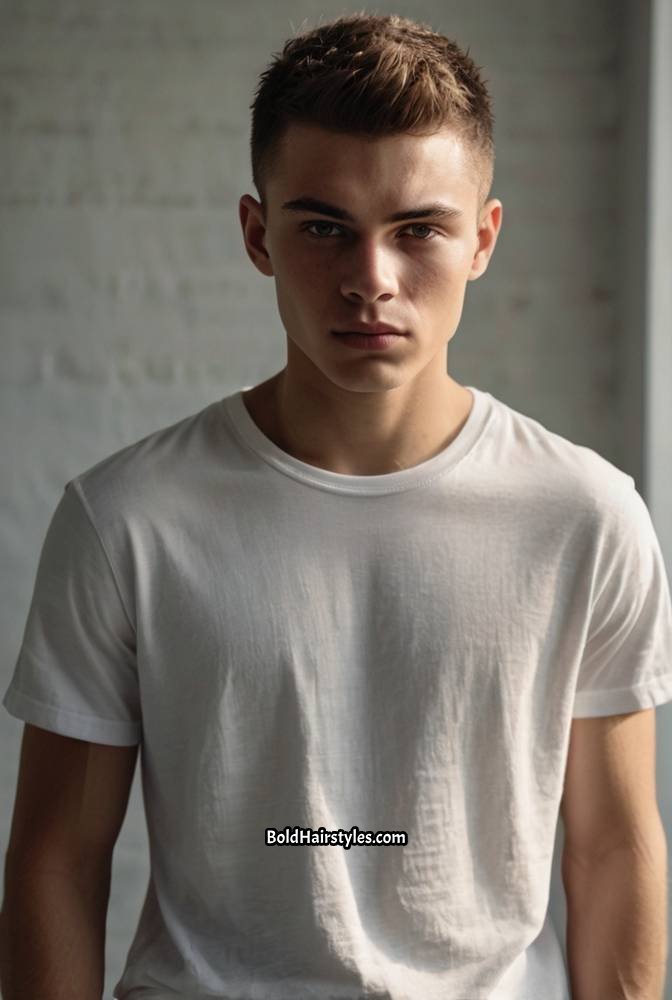 18. Textured Crop with Short Spiky Top