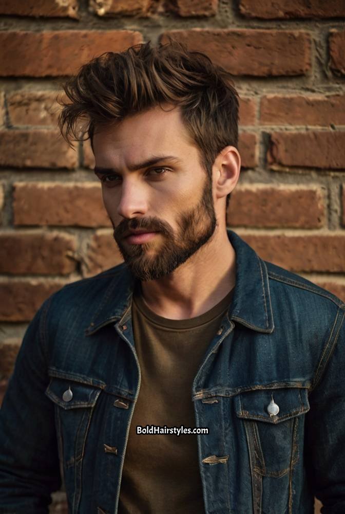 18. Tousled French Crop with Beard