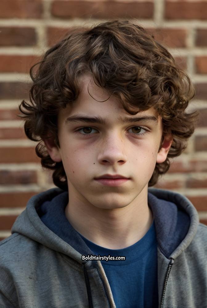 19. Curly Fringe with Tapered Sides