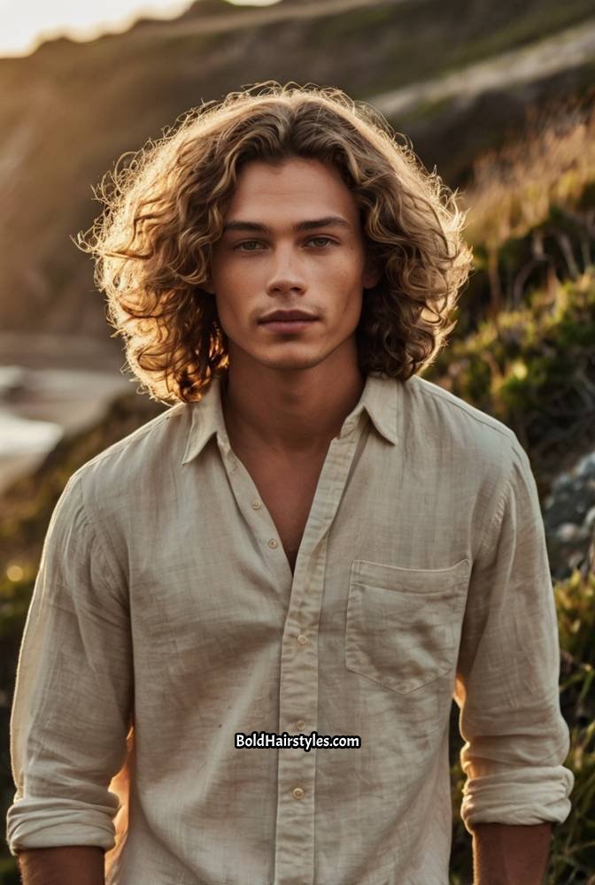 19. Shoulder-Length Curls with Natural Volume