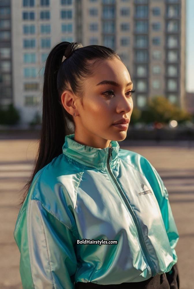 2. Classic High Ponytail with Scrunchie