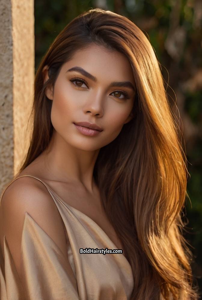 2. Classic Side-Parted Straight Hair