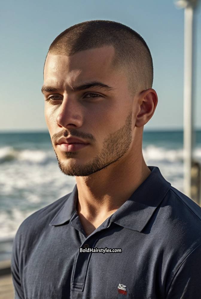 2. Modern Buzz Cut with Skin Fade