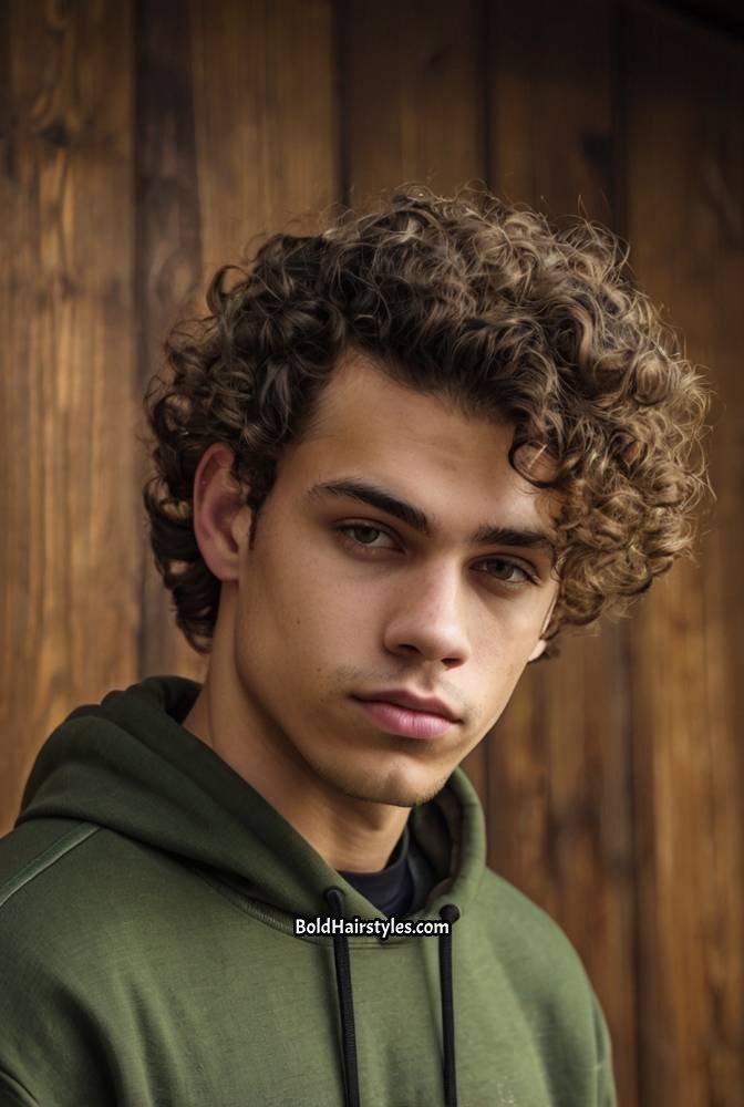 20. Curly Undercut with Tapered Neckline