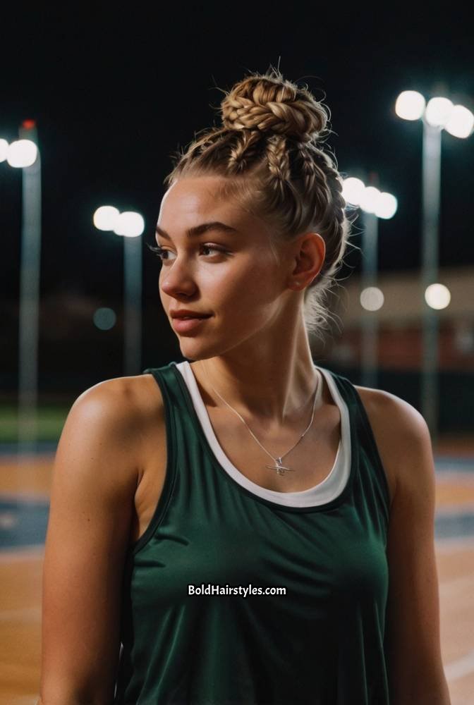 20. Dutch Braids into a Bun for Extra Hold